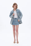 Rhinestones Denim Skirt
