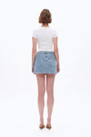 Rhinestones Denim Skirt