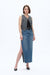 Denim Skirts With Side Slit-Skirts-BAYEAS
