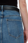 Denim Skirts With Side Slit-Skirts-BAYEAS