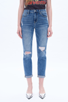 High Rise Relaxed Boyfriend Jeans-Mom Jeans-BAYEAS