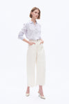 Frayed Hems Drop Crotch Barrel Jeans-Barrel-BAYEAS