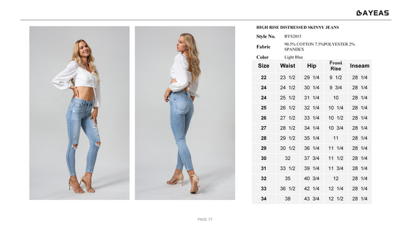 HIGH RISE SKINNY JEANS BYS2015