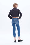 High Rise Skinny Denim Jeans-Skinny-BAYEAS