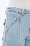 Straight Leg Jeans with Patch Pockets-Straight-BAYEAS