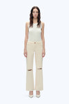 Mid Rise Straight Denim Jeans - Natural-Straight-BAYEAS
