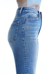 High Rise Slim Straight With Raw Hem