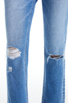 High Rise Slim Straight With Raw Hem