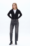 High Rise Straight Denim Jeans