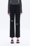 High Rise Straight With Lace-Straight-BAYEAS