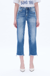 Mary High Rise Straight Cropped Jeans-Straight-BAYEAS