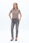 Emily Mid Rise Slim Straight Denim Jeans-Straight-BAYEAS