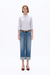 Womens Straight Crop Jeans