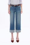 Womens Straight Crop Jeans