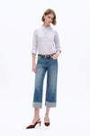 Womens Straight Crop Jeans