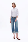 Womens Straight Crop Jeans