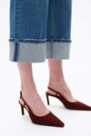 Womens Straight Crop Jeans
