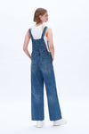 Wide Leg Denim Overalls