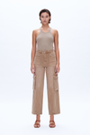 Super High Rise Cargo Straight Wide Leg Denim Jeans