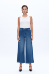 High Rise Wide Leg Flare Denim Jeans-Wide Leg-BAYEAS