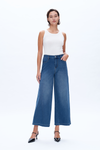 High Rise Wide Leg Flare Denim Jeans-Wide Leg-BAYEAS