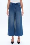 High Rise Wide Leg Flare Denim Jeans-Wide Leg-BAYEAS