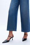 High Rise Wide Leg Flare Denim Jeans-Wide Leg-BAYEAS