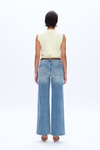 Mid Rise Wide Leg Denim Jeans