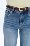 Mid Rise Wide Leg Denim Jeans