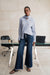 Mid Rise Frayed Hem Wide Leg Jeans