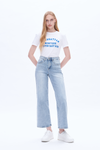 High Rise Wide Leg Denim Jeans