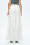Jeremy Mid Rise Business Wide Leg Denim Pants