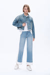 Jeremy Mid Rise Two Tones Wide Leg Pants