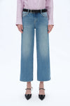 Womens Wide Leg Crop Jeans