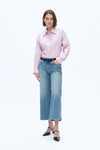 Womens Wide Leg Crop Jeans