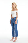 HIGH RISE STRAIGHT LEG JEANS BYT5154 FREELOOP