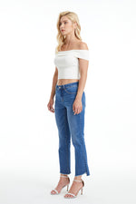 HIGH RISE STRAIGHT LEG JEANS BYT5154 FREELOOP