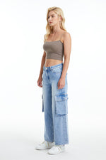 HIGH RISE WIDE LEG JEANS BYW8078