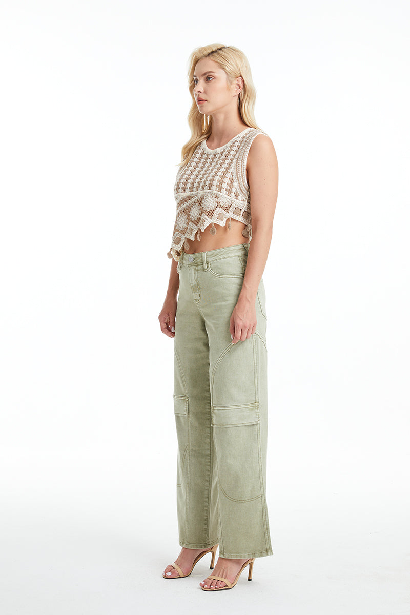 High Rise Wide Leg Pants