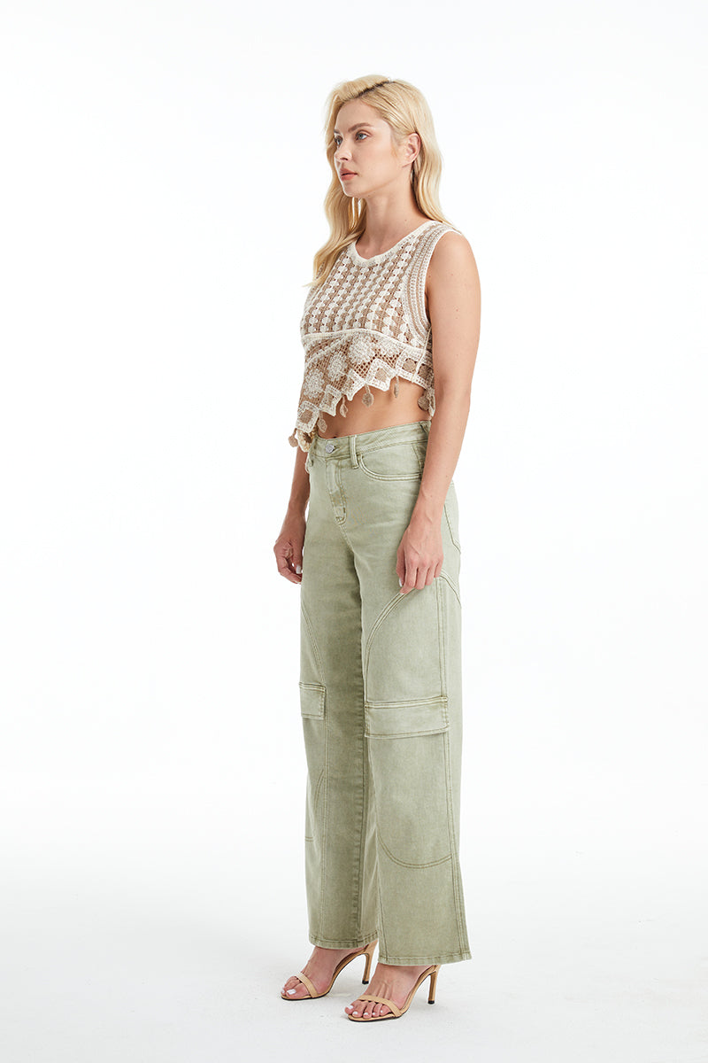 HIGH RISE STRAIGHT WIDE LEG JEANS BYW8135 (BYLY007)