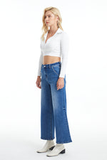 HIGH RISE CARPENTER WIDE FLARE JEANS BYW8085 SWEET