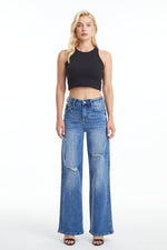 HIGH RISE WIDE LEG JEANS BYW8120 MB