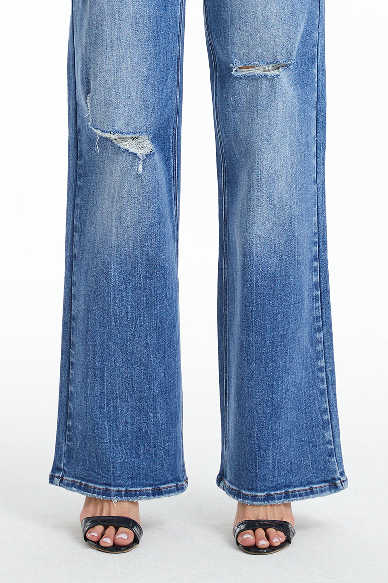 HIGH RISE WIDE LEG JEANS BYW8120 MB