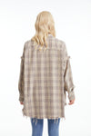 Women'S Ragged Long Sleeve Loose Shirt