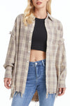 Women'S Ragged Long Sleeve Loose Shirt