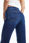 High Rise Straight Raw Hem
