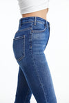 High Rise Straight Leg Crop Jeans-Straight-BAYEAS