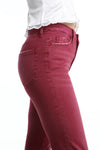 High Rise Ankle Distressed Flare Pants