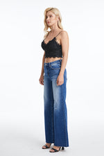 HIGH RISE WIDE LEG JEANS BYW8124 AZURE