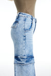 HIGH RISE WIDE LEG FLARE JEANS BYW8105 LB